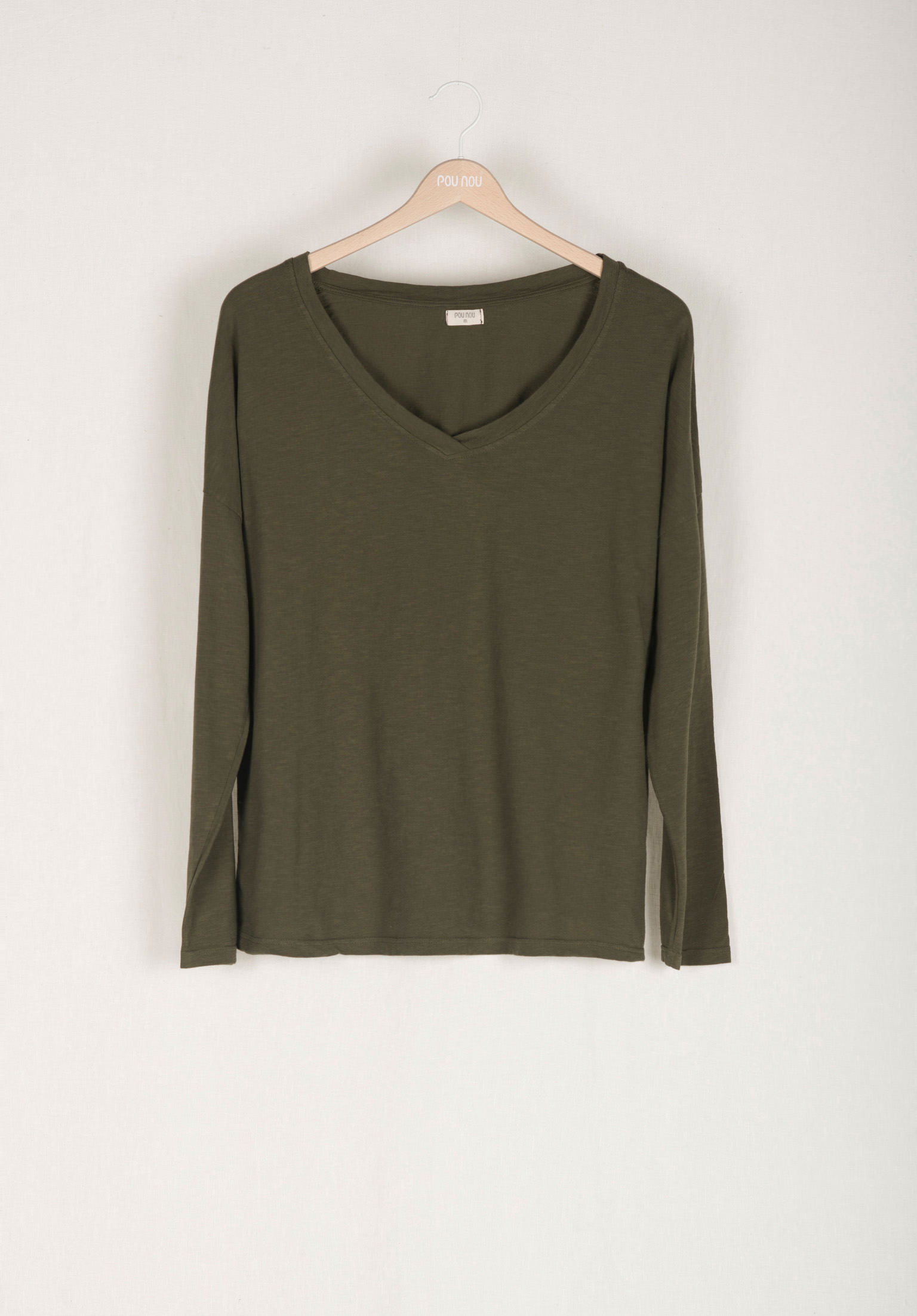 Cotton T-shirt with silk back