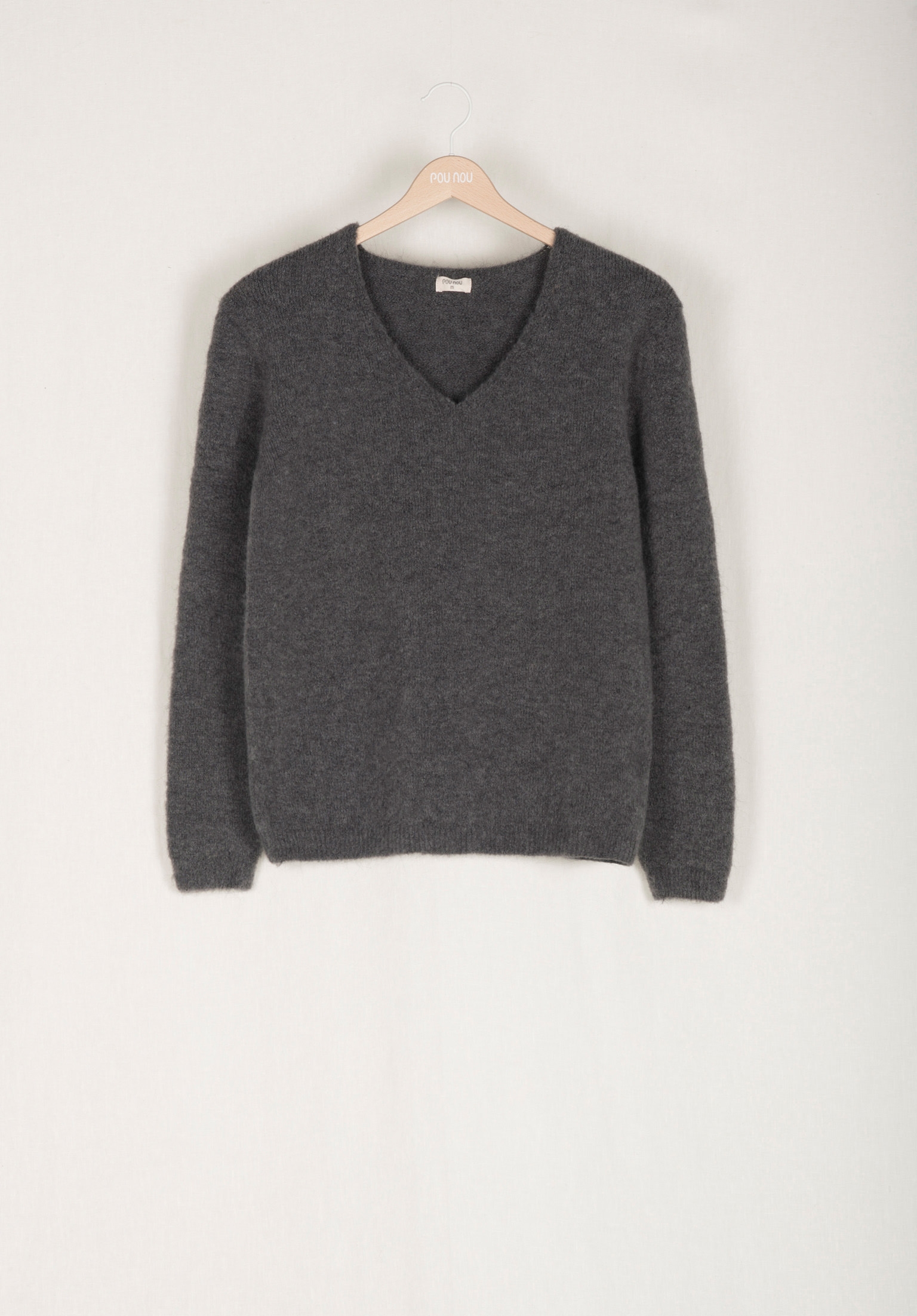 Woollen jumper with v neck 