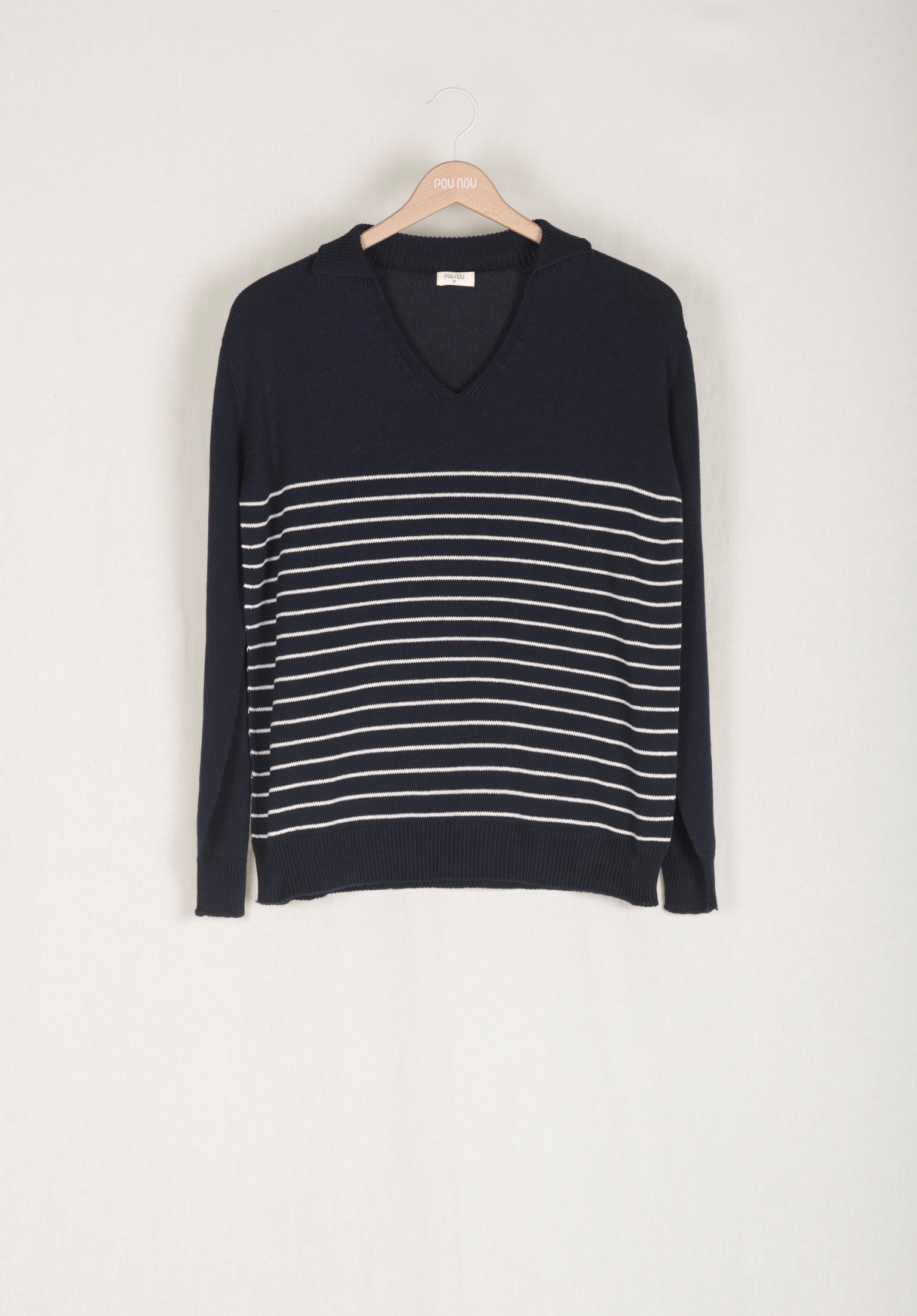 Striped jersey jumper