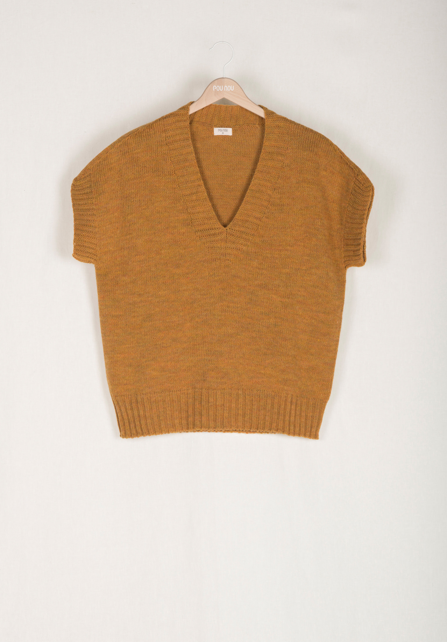 Woollen short-sleeved jumper