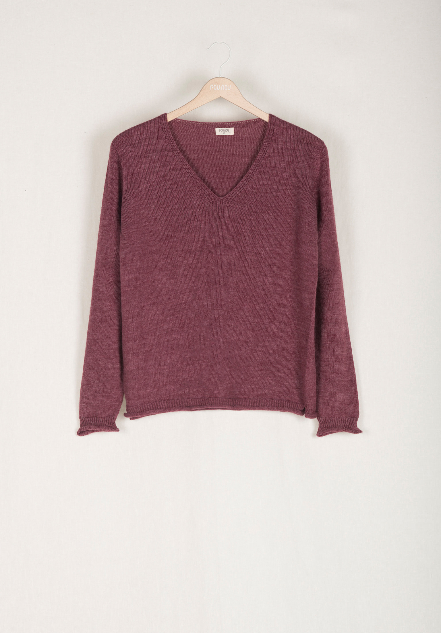 Jersey de lana cuello pico