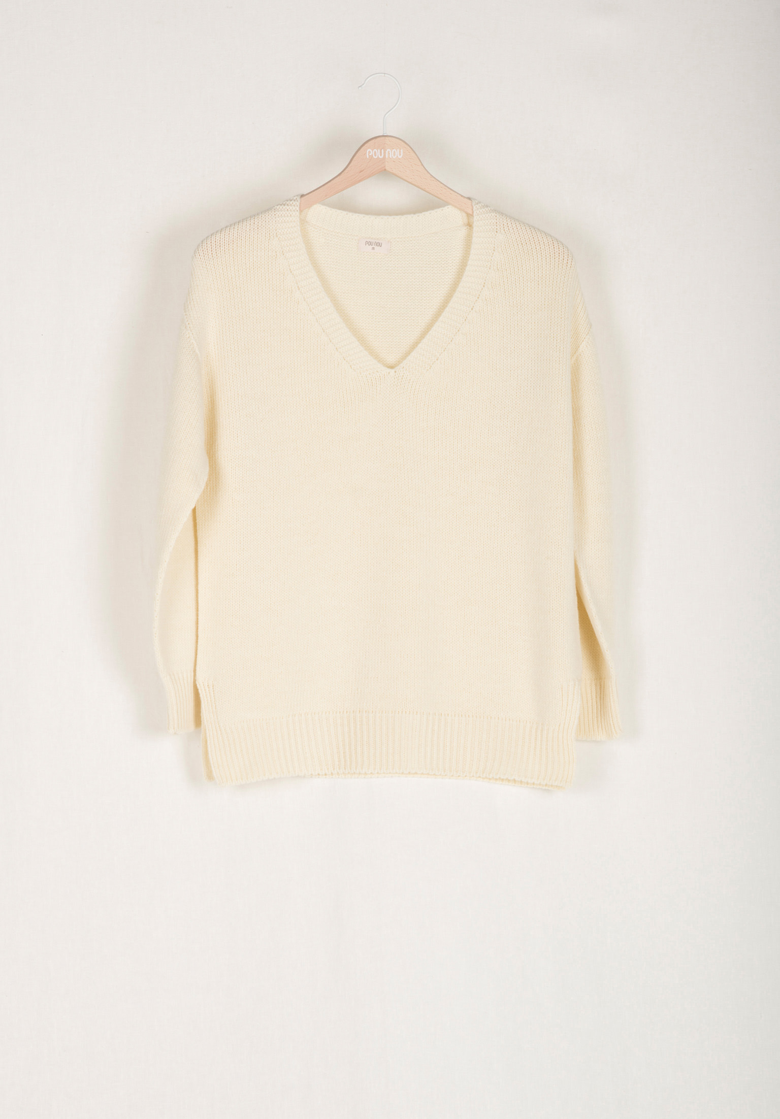 Woollen v-neck jumper