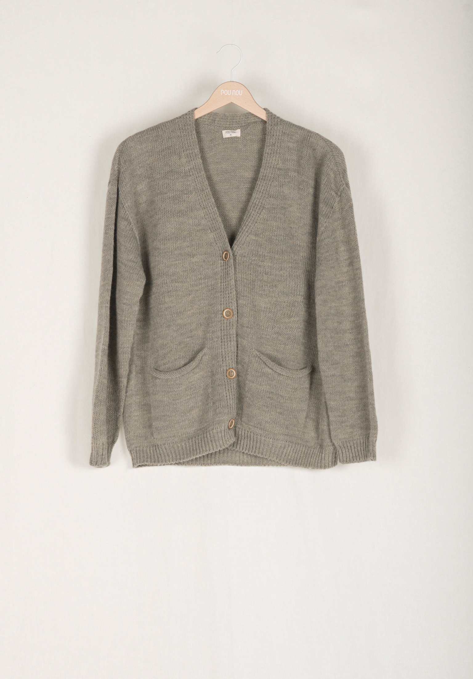 Woollen cardigan with buttons