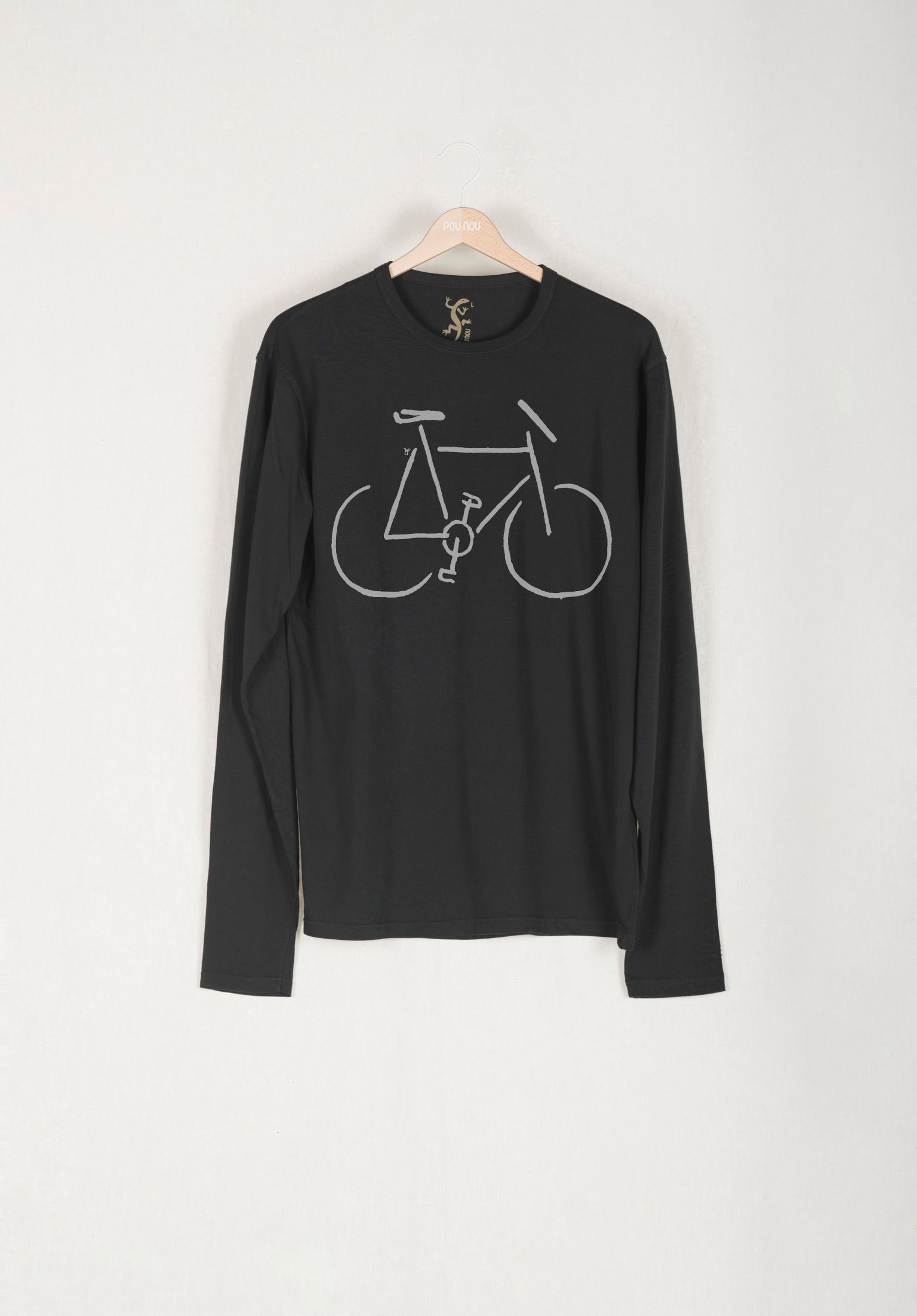 Camiseta básica manga larga bici lineal