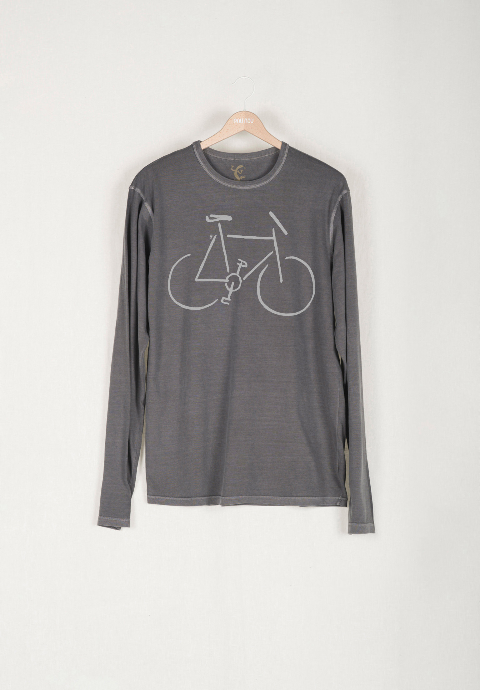 Camiseta básica manga larga bici lineal