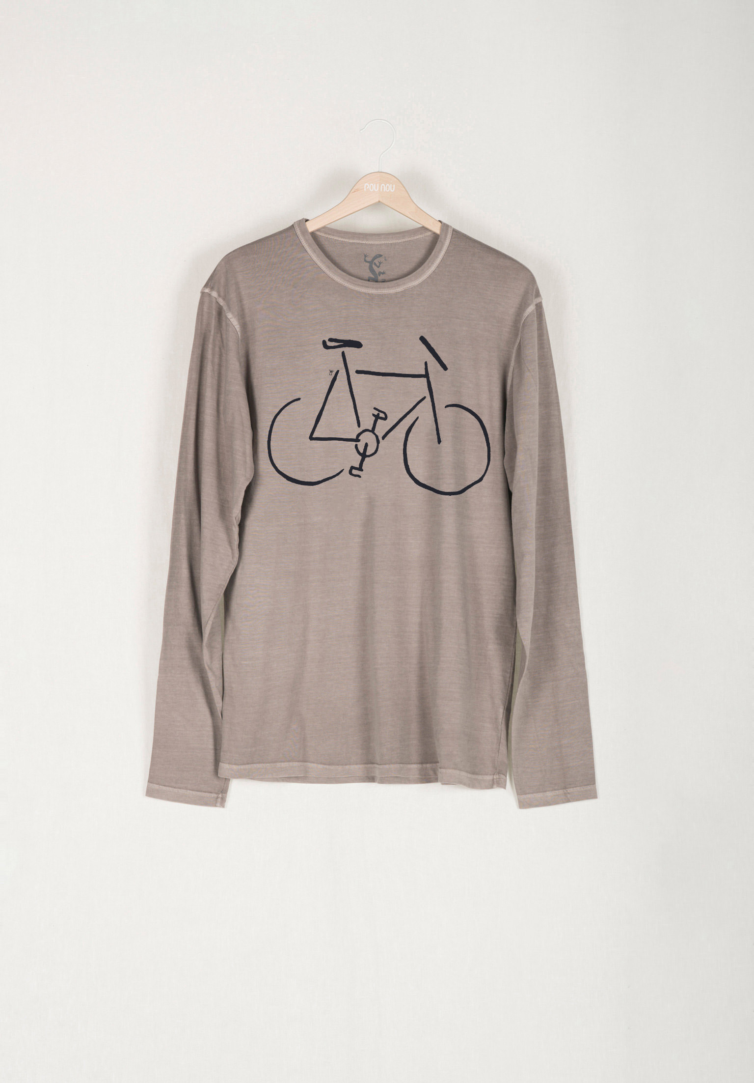 Camiseta básica manga larga bici lineal