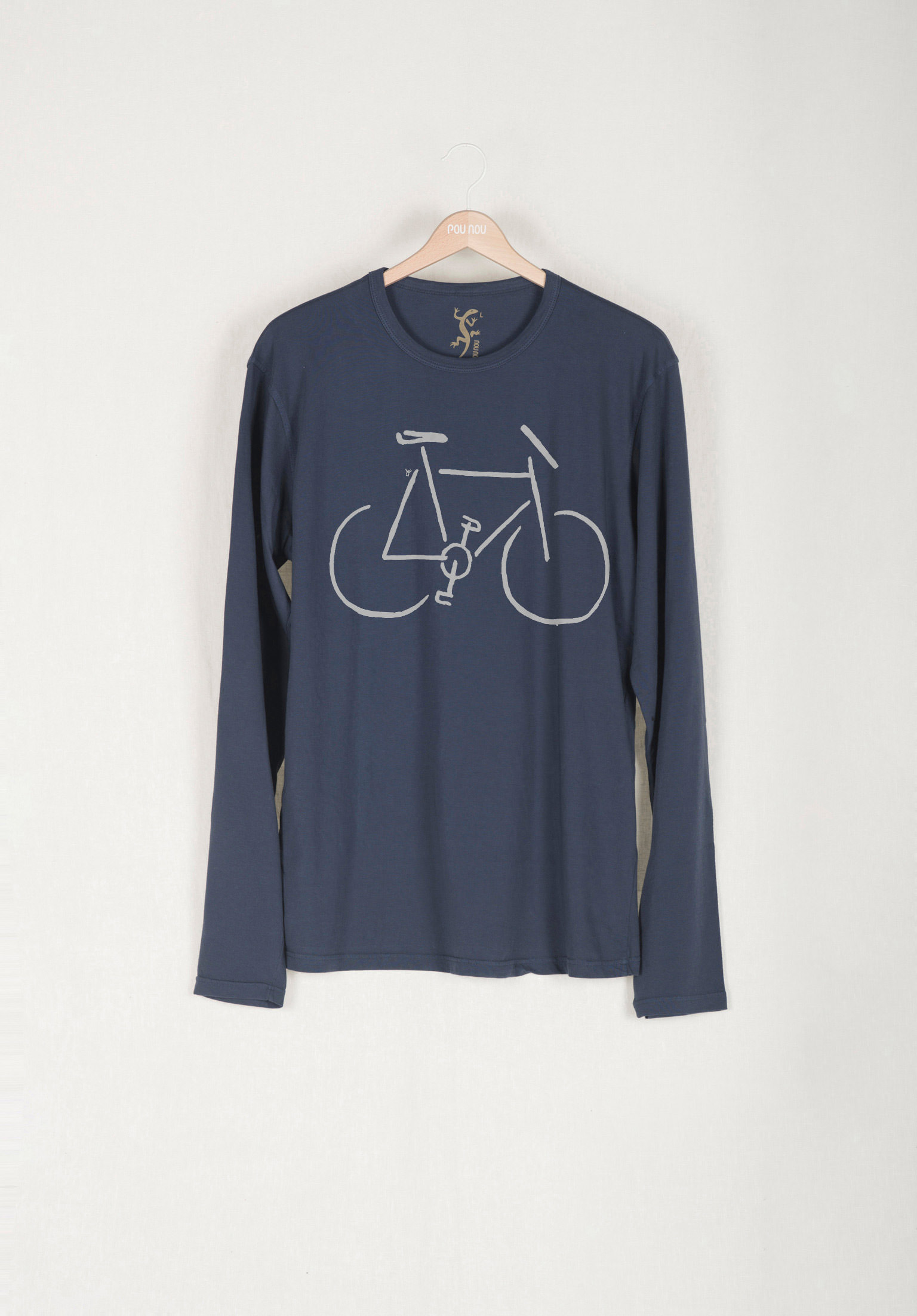 Camiseta básica manga larga bici lineal