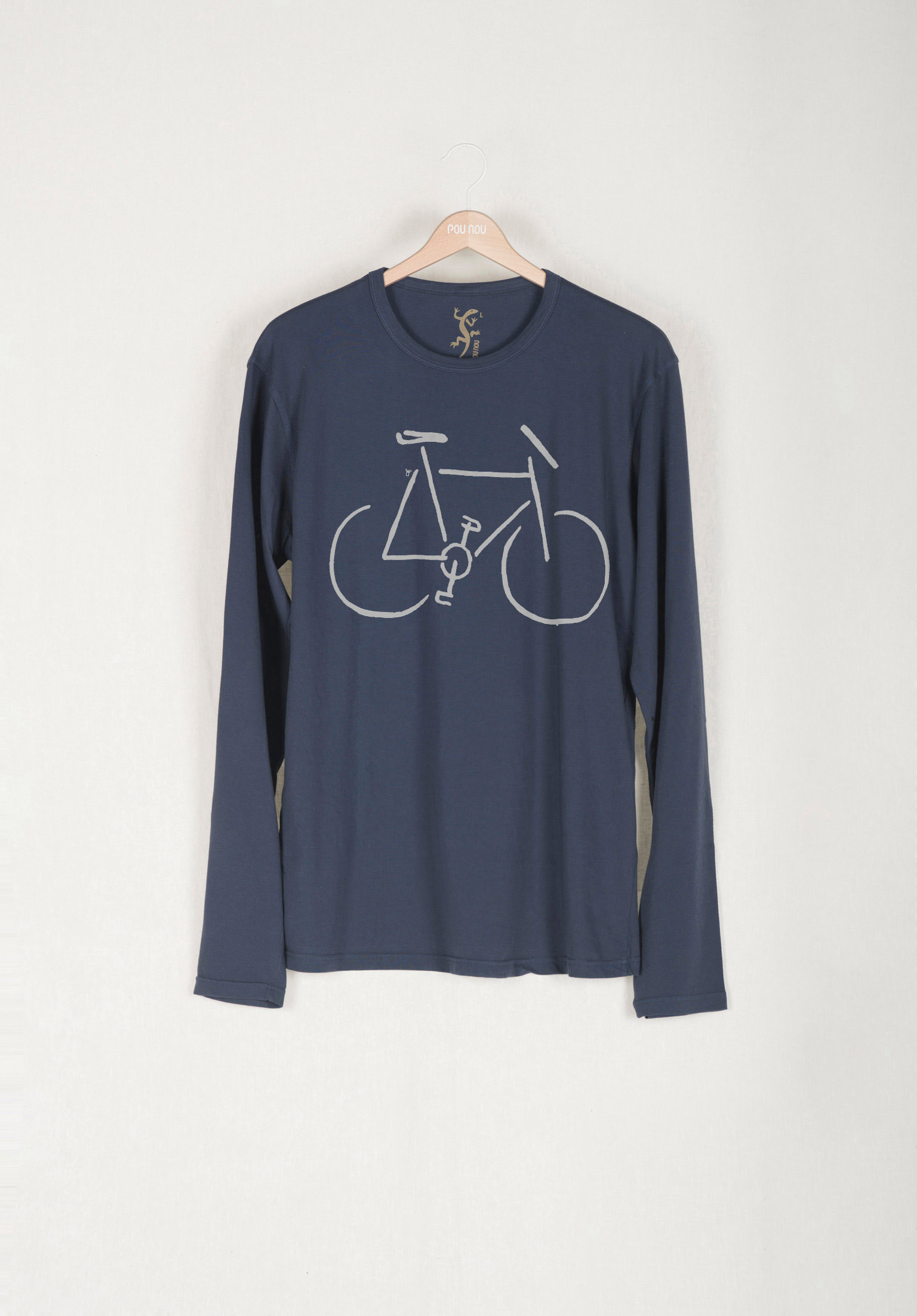 Basic long-sleeved T-shirt  linear bike