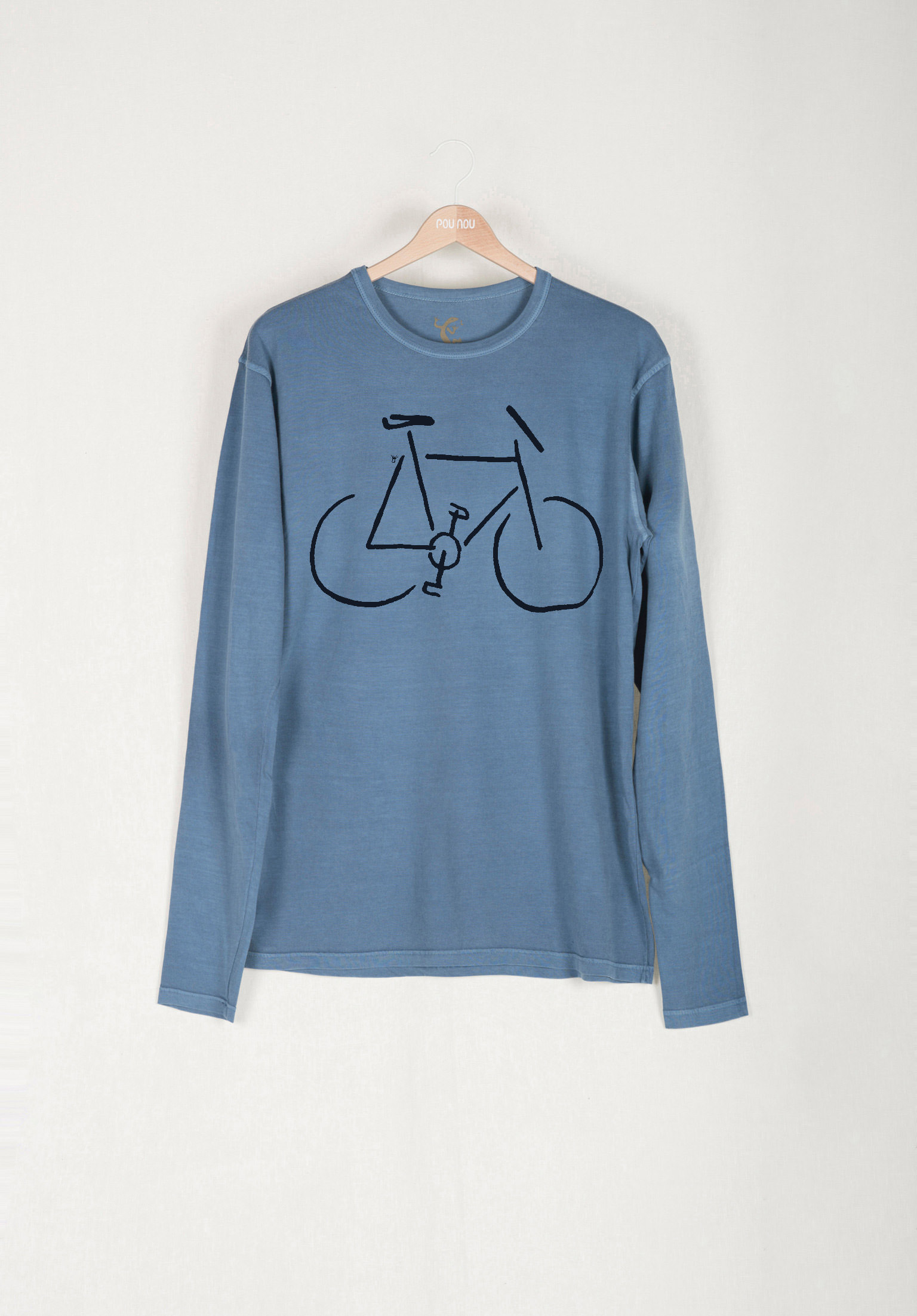 Camiseta básica manga larga bici lineal
