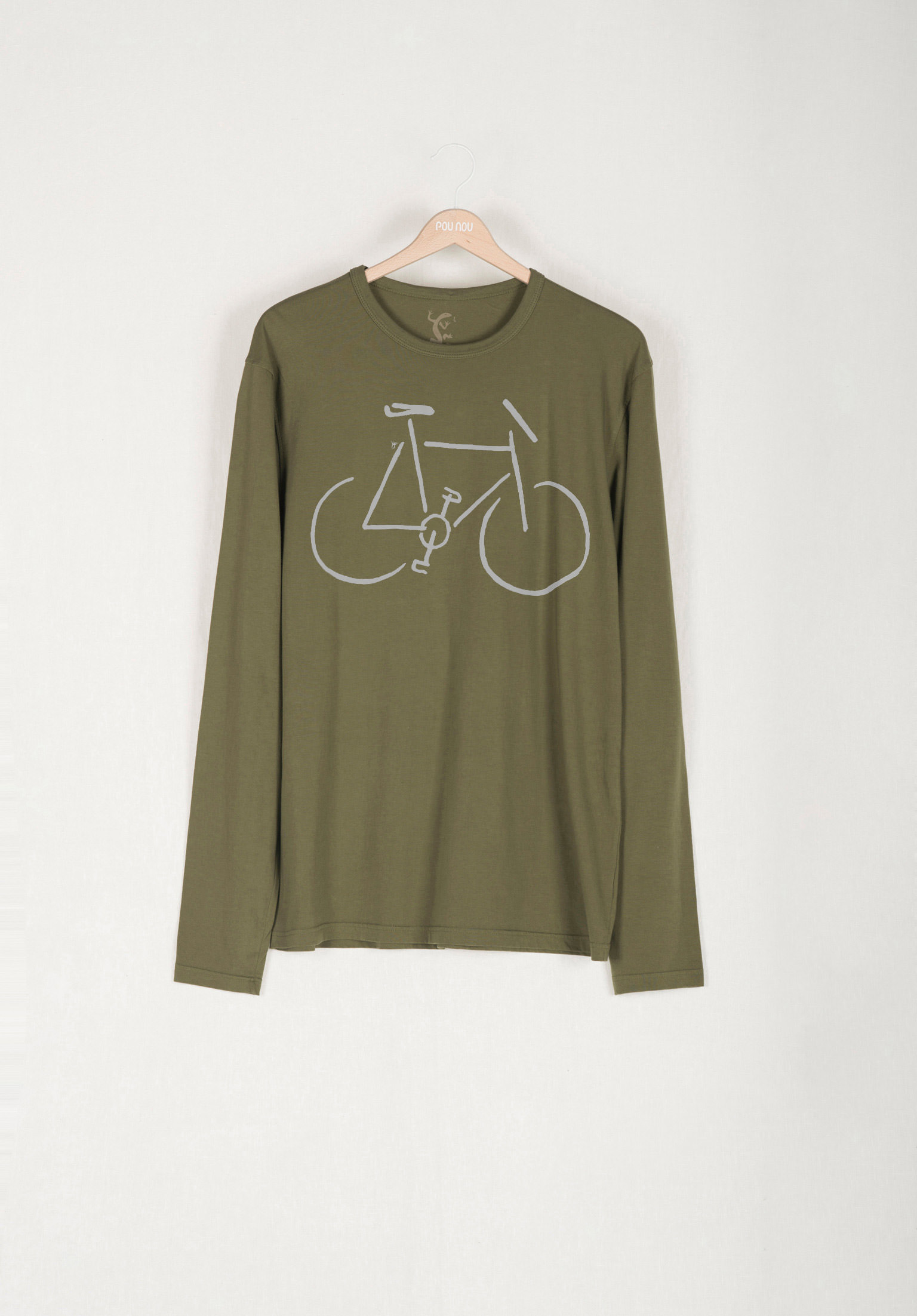 Camiseta básica manga larga bici lineal