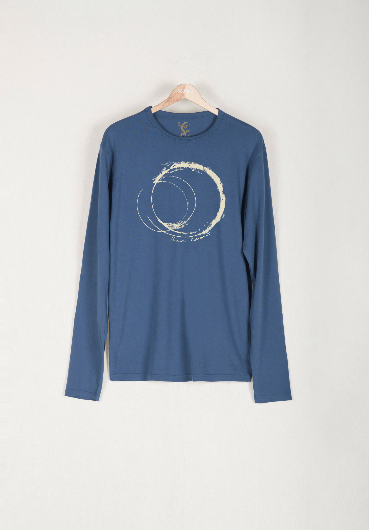 Basic long-sleeved T-shirt crescent moon